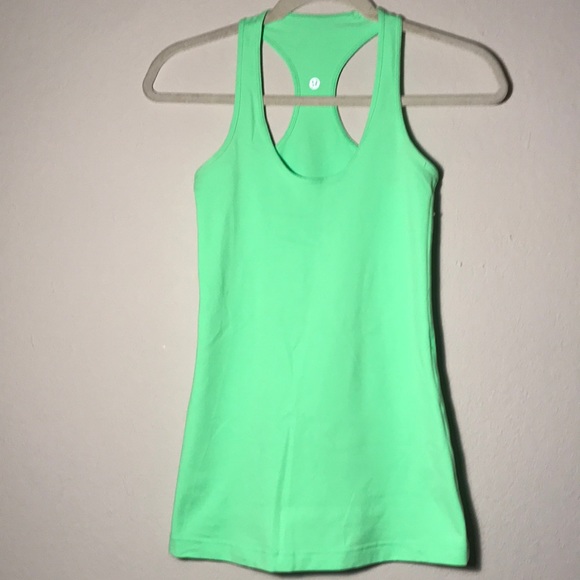 Lululemon neon green racer back athletic tank